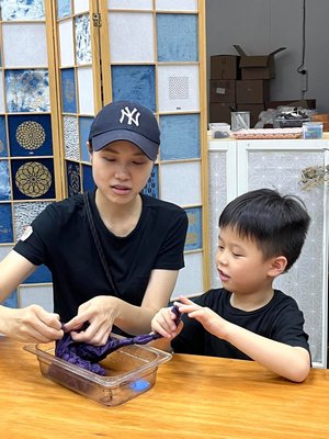 親子絞り染めワークショップ